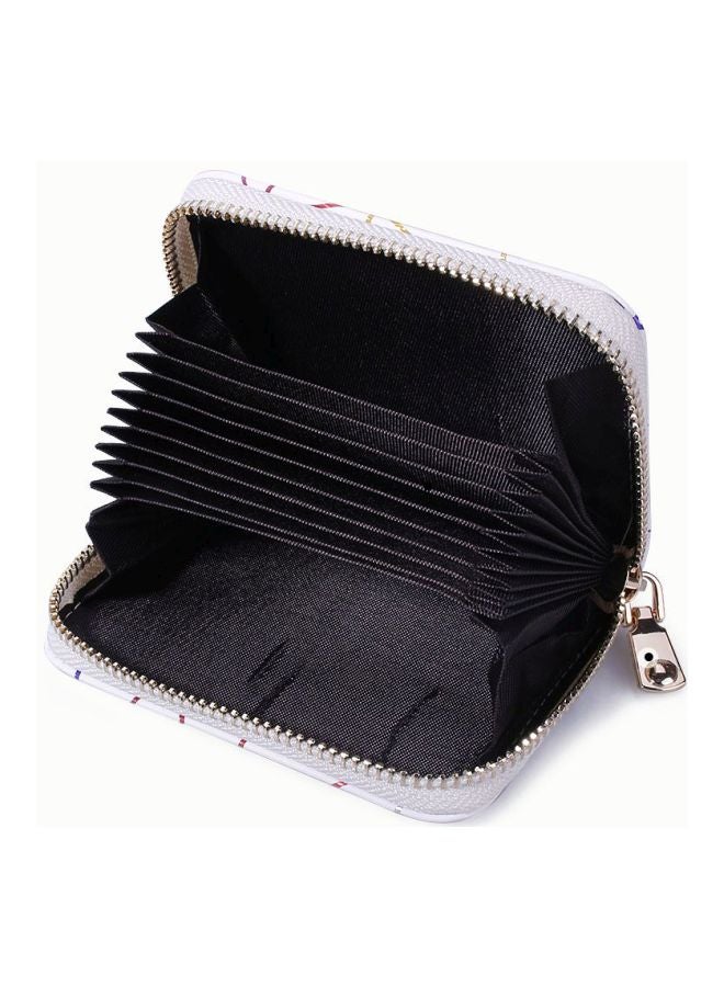 Sharpdo Rhombic Patterned Women Card Holder Bag White/Black/Purple - Image 4